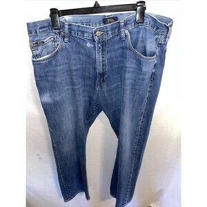 Polo Ralph Lauren Men’s Straight Jeans Size 38x30 Blue Rodeo Cowboy Western